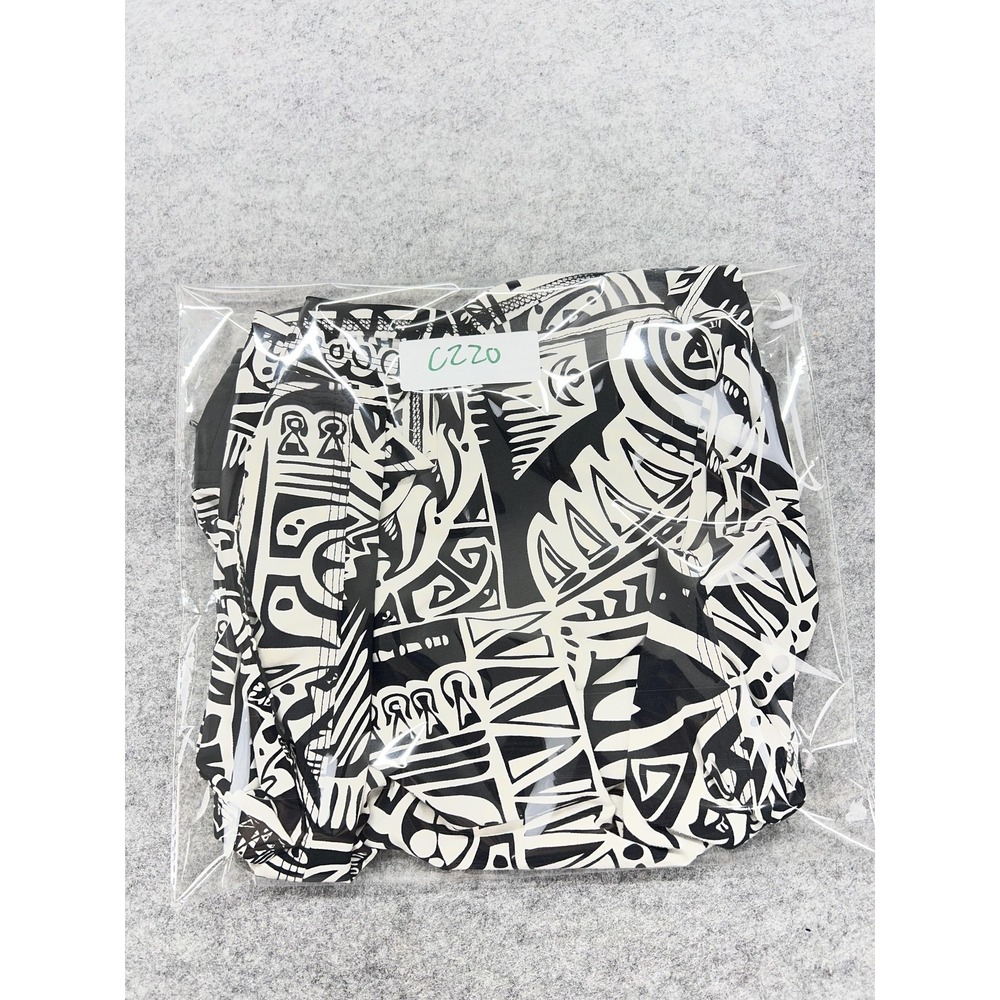 Vintage WRV Board Shorts Mens 34 Black Hawaiian Geometric Surf Swim Trunks AOP - Picture 8 of 8